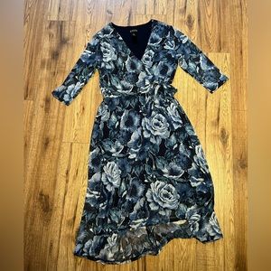 Enforces Studio Blue floral midi dress